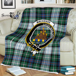Scotstee Shop - Scotstee Shop Tartan Plaid Fleece Blankets MacKenzie Dress Ancient Clan Crest Badge Tartan Fleece Blanket Scottish