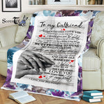 Scotstee Shop - Personalized Gift Letter Love Quote For Girlfriend Matching Hands Couple Gift Fleece Blanket