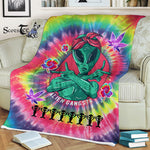 Scotstee Shop - Scotstee Shop Blanket Alien Gangsta Rainbow Hippie Fleece Blanket