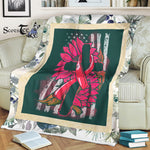 Scotstee Shop - Fleece Blanket - Christian Faith Cross Pink Ribbon Sunflower Gifts Fleece Blanket