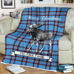 Scotstee Shop - Scotstee Shop Tartan Plaid Fleece Blankets With Moose Clan Elliot Ancient Tartan Plaid Christmas Blanket