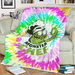 Scotstee Shop - Scotstee Shop Blanket Funny Alien Monster Chef Halloween Outfit for Costume Party Hippie Rainbow Fleece Blanket