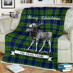 Scotstee Shop - Scotstee Shop Tartan Plaid Fleece Blankets With Moose Clan Dixon Tartan Plaid Christmas Blanket