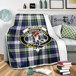 Scotstee Shop Tartan Plaid Blanket Meldrum Gordon Dress Clan Crest Badge Scottish Tartan Plaid Sherpa Blanket