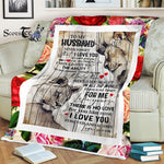 Scotstee Shop - Personalized Gift Letter To My Husband Present New Home, Couple Lions Cute Gift Fleece Blanket