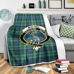Scotstee Shop Tartan Plaid Blanket MacNeill Of Colonsay Clan Crest Badge Scottish Tartan Plaid Sherpa Blanket