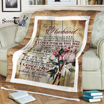 Scotstee Shop - Fleece Blanket - Cute Letter To Husband Lovely Father Day Gift Fleece Blanket