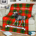 Scotstee Shop - Scotstee Shop Tartan Plaid Fleece Blankets With Moose Clan Turnbull Tartan Plaid Christmas Blanket