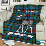 Scotstee Shop - Scotstee Shop Tartan Plaid Fleece Blankets With Moose Clan Fletcher of Dunan Tartan Plaid Christmas Blanket