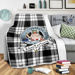 Scotstee Shop Tartan Plaid Blanket MacFarlane Black & White Clan Badge Scottish Tartan Plaid Sherpa Blanket, Tartan Blanket, Plaid Blanket, Scottish Blanket, Gift Christmas Blanket, Christmas Blanket, Mother Day Gift, Father Day Gift