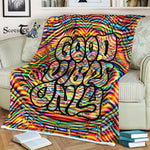 Scotstee Shop - Scotstee Shop Blanket Good Vibes Only Eyes Tide Dye Hippie Fleece Blanket