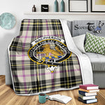 Scotstee Shop Tartan Plaid Blanket MacPherson Dress Ancient Clan Crest Badge Scottish Tartan Plaid Sherpa Blanket
