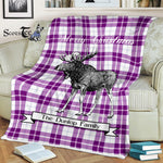 Scotstee Shop - Scotstee Shop Tartan Plaid Fleece Blankets With Moose Clan Dunlop Dress Tartan Plaid Christmas Blanket