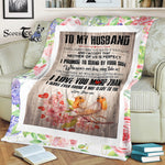 Scotstee Shop - Personalized Letter Love Quote For Husband I Love Husband More Than Gift Fleece Blanket