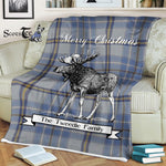Scotstee Shop - Scotstee Shop Tartan Plaid Fleece Blankets With Moose Clan Tweedie Tartan Plaid Christmas Blanket