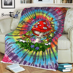 Scotstee Shop - Scotstee Shop Blanket Bufo Alvarius Toad Trip Swirl Tie Dye Cornhole Hippie Rainbow Fleece Blanket