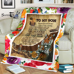 Scotstee Shop - Personalized Son gifts letter to My Son love from Dad Father day gifts fleece blanket