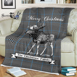 Scotstee Shop - Scotstee Shop Tartan Plaid Fleece Blankets With Moose Clan Gladstone Hunting Tartan Plaid Christmas Blanket