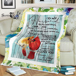 Scotstee Shop - Personalized Letter Funny Gift For Man Letter For Husband Funny Quotes To Husband Fleece Blanket