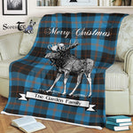 Scotstee Shop - Scotstee Shop Tartan Plaid Fleece Blankets With Moose Clan Garden Tartan Plaid Christmas Blanket