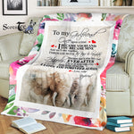 Scotstee Shop - Personalized Gift Letter Love Quote For Girlfriend Couple Elephant Cute Gift Fleece Blanket