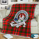 Scotstee Shop - Scotstee Shop Tartan Plaid Fleece Blankets MacKinnon Modern Clan Badge Tartan Fleece Blanket Scottish