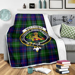 Scotstee Shop Tartan Plaid Blanket MacThomas Modern Clan Crest Badge Scottish Tartan Plaid Sherpa Blanket