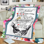 Scotstee Shop - Personalized Letter Love Quote For Husband Once Upon A Time Gift Fleece Blanket