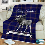 Scotstee Shop - Scotstee Shop Tartan Plaid Fleece Blankets With Moose Clan Crichton Tartan Plaid Christmas Blanket