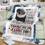 Scotstee Shop - Personalized Gift Letter To My Husband Funny Quotes Present Love Gifts Fleece Blanket