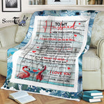Scotstee Shop - Personalized Gift Letter To My Husband Letter Cute Flamingo Present Fleece Blanket