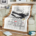 Scotstee Shop - Fleece Blanket - Customized Gift, To My Husband Letter Cute Present Fleece Blanket