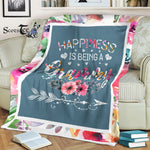 Scotstee Shop - Fleece Blanket - Grammy Mother's Day Gifts Happiness Is Being A Grammy Gifts Fleece Blanket