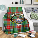 Scotstee Shop Tartan Plaid Blanket Muirhead Clan Crest Badge Scottish Tartan Plaid Sherpa Blanket