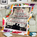 Scotstee Shop - Personalized Gift Letter To My Wife Letter Cute Quote For Her Letter Family Gift Fleece Blanket