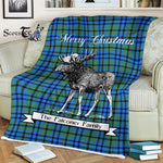 Scotstee Shop - Scotstee Shop Tartan Plaid Fleece Blankets With Moose Clan Falconer Tartan Plaid Christmas Blanket