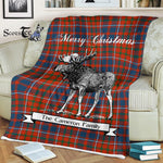 Scotstee Shop - Scotstee Shop Tartan Plaid Fleece Blankets With Moose Clan Cameron Of Lochiel Ancient Tartan Plaid Christmas Blanket