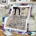 Scotstee Shop - Personalized Gift Letter Love Quote To My Husband Letter, Love Quotes Gift For Him Couple Lover Gift Fleece Blanket