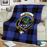 Scotstee Shop - Scotstee Shop Tartan Plaid Fleece Blankets Maule Modem Clan Crest Badge Tartan Fleece Blanket Scottish