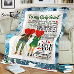 Scotstee Shop - Personalized Gift Letter To My Girlfriend Love Quote For Girlfriend Lovely Couple Gift Fleece Blanket