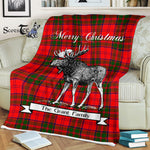 Scotstee Shop - Scotstee Shop Tartan Plaid Fleece Blankets With Moose Clan Grant Modern Tartan Plaid Christmas Blanket