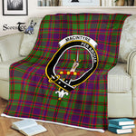 Scotstee Shop - Scotstee Shop Tartan Plaid Fleece Blankets MacIntyre Of Glenorchy Clan Crest Badge Tartan Fleece Blanket Scottish