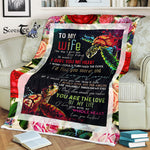 Scotstee Shop - Personalized Gift Letter To My Wife New Home Decoration Family Love Gifts Fleece Blanket