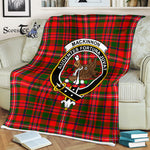Scotstee Shop - Scotstee Shop Tartan Plaid Fleece Blankets MacKinnon Modern Clan Crest Badge Tartan Fleece Blanket Scottish