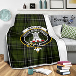 Scotstee Shop Tartan Plaid Blanket MacLean Hunting Clan Crest Badge Scottish Tartan Plaid Sherpa Blanket