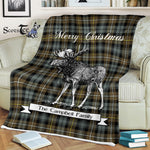 Scotstee Shop - Scotstee Shop Tartan Plaid Fleece Blankets With Moose Clan Campbell Argyll Weathered Tartan Plaid Christmas Blanket