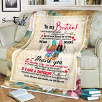 Scotstee Shop - Fleece Blanket - Bestie Gifts Letter To My Bestie Thank You Fleece Blanket
