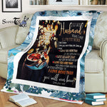 Scotstee Shop - Personalized gift letter to my Husband funny quotes gift for husband fleece blanket