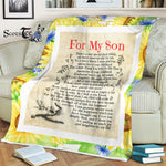 Scotstee Shop - Personalized gift letter for My Son fleece blanket