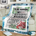 Scotstee Shop - Personalized Perfect Letter To My Husband And I Love You So Much Gift Letter Couple Flamingo Fleece Blanket